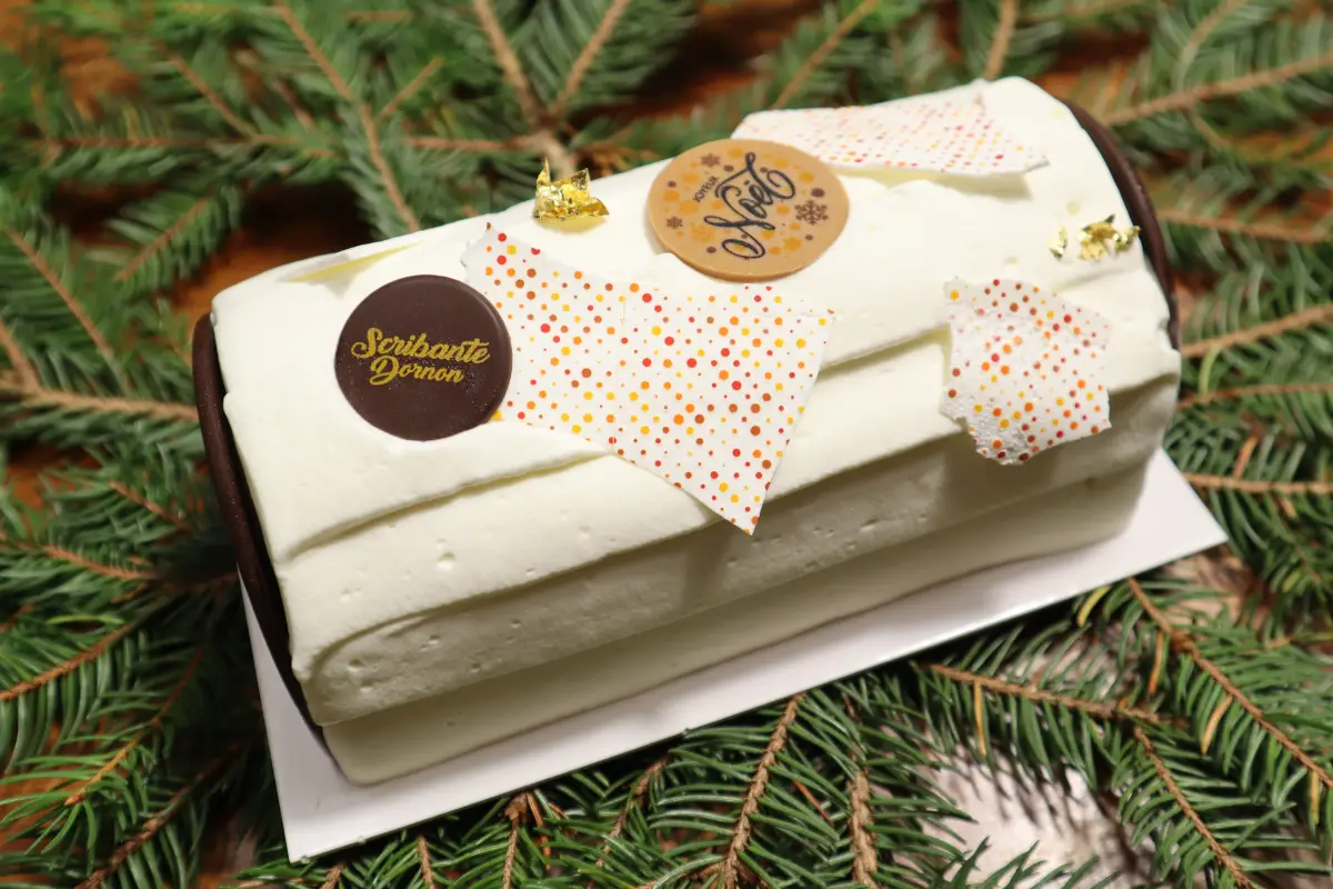 Bûche de Noël framboise à Bourgoin-Jallieu